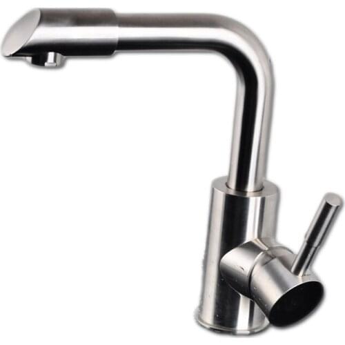 Free shipping Leadfree kitchen sink faucet by 304 stainless steel kitchen water faucet and stainless steel bathroom basin faucet