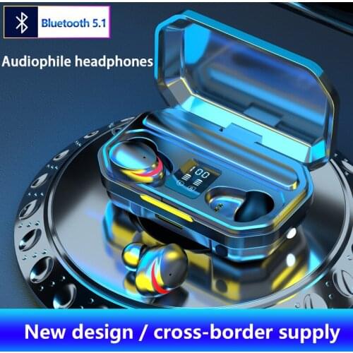 Wireless Bluetooth 5.0 waterproof sweat-proof LED displays TWS Touch Dual-Ear Bluetooth headset audiophile headphones