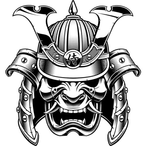 Bushido Helmet Edo Period Armor Helmet Oda Nobunaga Car Motorcycle Stickers Decals