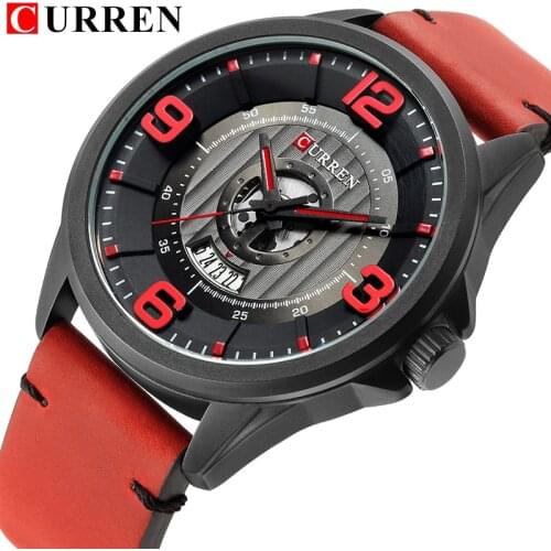 New Luxury Brand CURREN Men Fashion Casual Watches Mens Quartz Clock Man Leather Strap Army Military Sports Wrist Watch