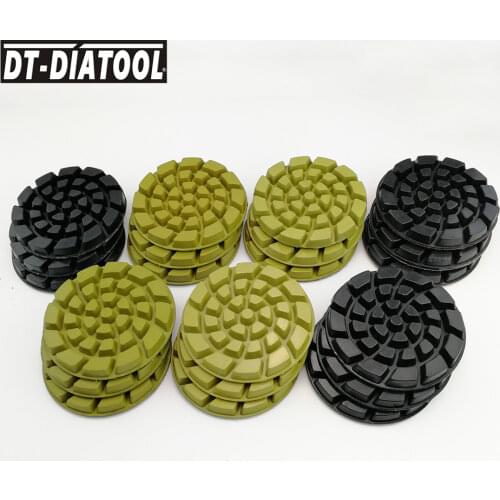 DT-DIATOOL 21pcs/set Dia 4"/100mm Resin Bond Diamond Concrete Polishing Pads Thickened Floor Renew Pads Repairing Sanding Disc