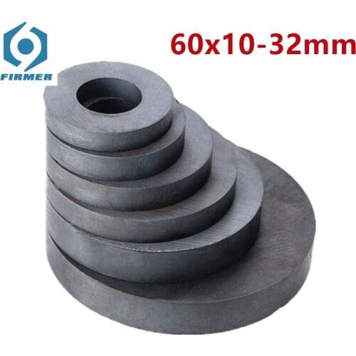 1-5pcs Ring Ferrite Magnet Out Diameter 60 80 90 100 120mm Permanent magnet hole24 32 40 45 Black Round Speaker ceramic magnet