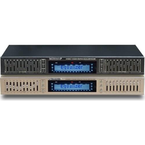 EQ Equalizer Bluetooth U Disk Tuner Pre-stage Stereo High, Middle and Bass Adjustment Dual 220V Dual 10 Segments