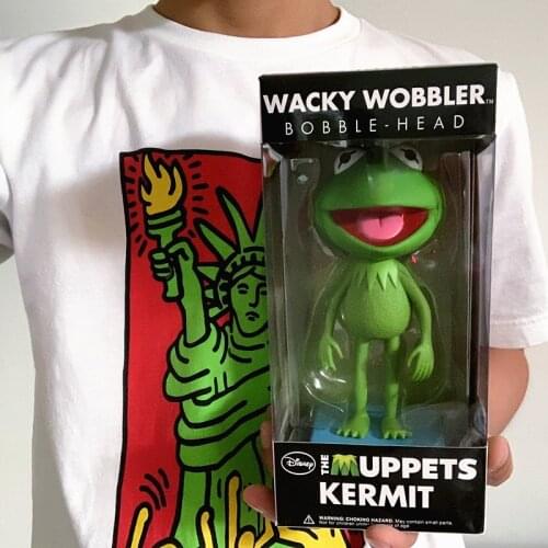 18cm Kermi Frog Figure Car Shaking Head Doll Decoration Interior Decoration Gift