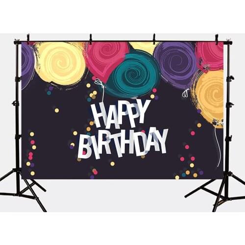 Mehofoto Happy Birthday Party Photography for Background Balloon Bokeh Backdrop for Photo Booth Studio MW-253