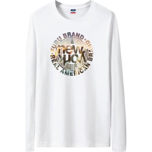 Men T Shirt Long leeve Cotton Spring Autumn Mens long sleeve T-shirts Mens T Shirts Full Sleeve Round Neck Casual MenS Tees