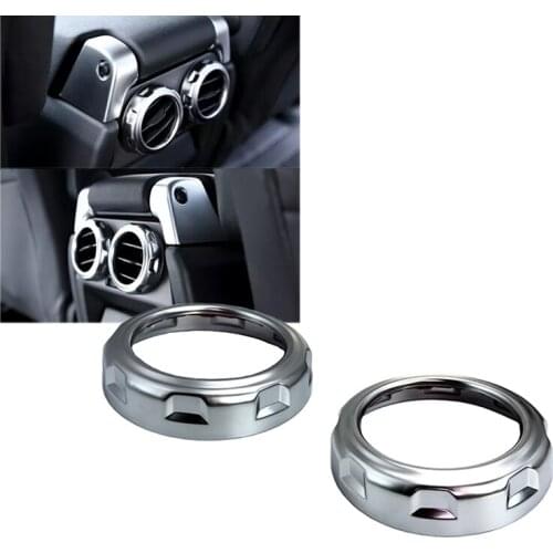 JEAZEA Car Styling 2 pcs Chrome Rear Armrest Box Air Conditioning Trim Cover for Land Rover Range Rover Sport Discovery 4