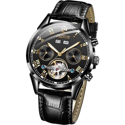 JSDUN relogio masculin Men Mechanical Watch 2021 Top Brand Luxury Automatic Watch Sport Stainless Steel Waterproof Watch Men