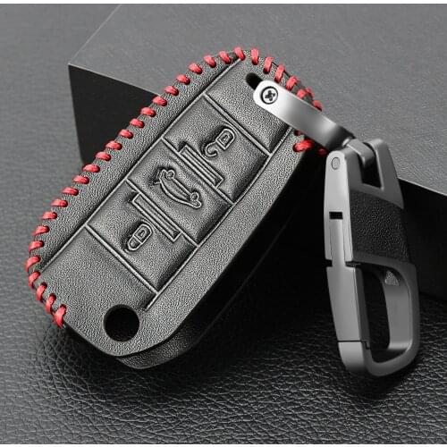 Leather Key Case Fob Remote Cover For Citroen C3 C4 C5 DS3 DS4 Picasso Xsara For Peugeot 308 307 508 2008 3008 4008 5008 Expert