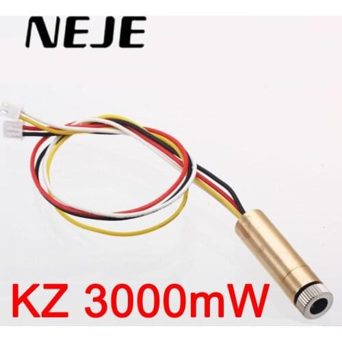 NEJE DK-8-KZ 3000mW Laser Module 445nm 4 Pin TTL/PWM Control Replace Kit Laser Engraver Adjustable Focus DIY Carving Engraving