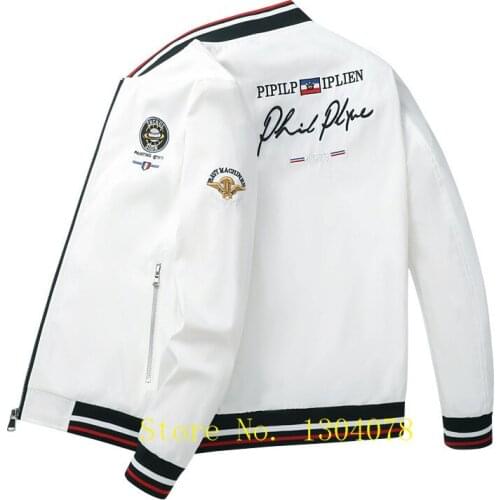 Casual Autumn Jackets Mens Windbreakers Trench Coat Fashion Brand Jacket Embroidery Thin Bomber Jacket Men Plus Size 4XL