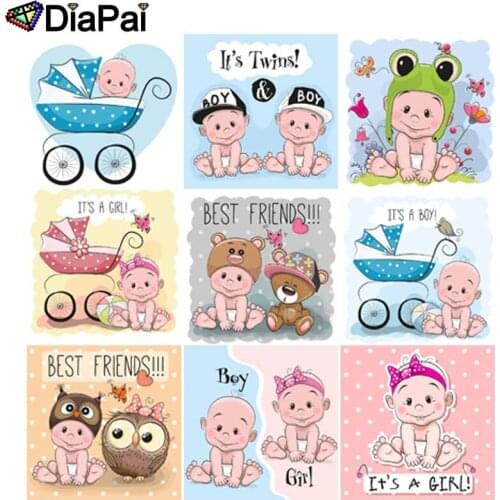 DIAPAI 5D DIY Diamond Painting Full Square/Round Drill "Cartoon kid" 3D Embroidery Cross Stitch 5D Decor Gift
