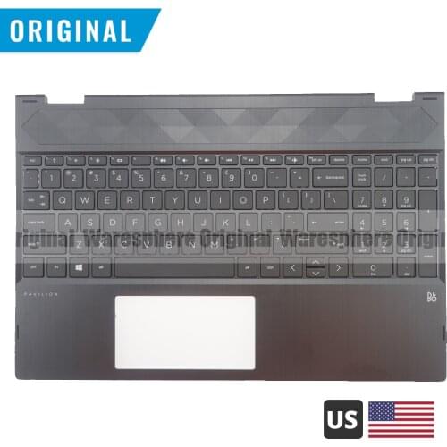 Original Palmrest for HP X360 15-CR 15T-CR000 15-CR0051OD 15-cr0000TU Top Cover with US non-backlit Keyboard L20848-001
