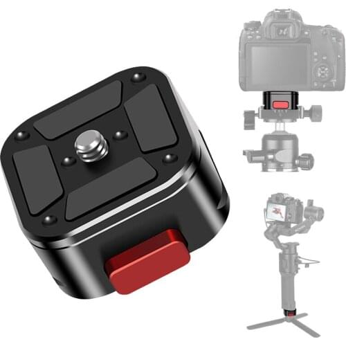 Portable Quick Release Plate For Camera Stabilizer Tripod Light Quick Release Base Bracket with 1/4 Screw