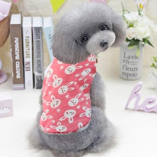 Pet Shirt Cartoon Print Breathable Thin Dog Fashion Vest for Summer