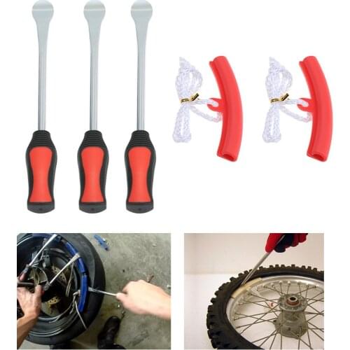 Tire Lever Tool Spoon + Wheel Rim Protectors Tool Kit for Motorcycle Bike Tire Changing Removing Tire Lever Tool sss