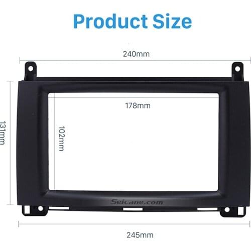 Seicane 173*98/178*100/178*102mm 2DIN Car Audio Fascia for BENZ B200/ A-Class (W169)/ B-Class (W245) Stereo frame Refitting Kits