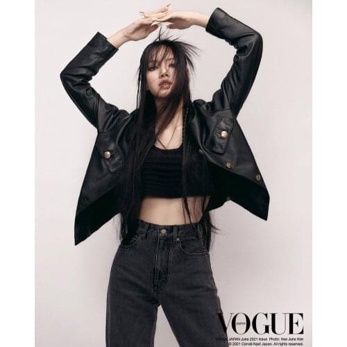 Classy Chic Black/Nude Lambskin Boxy Crop Moto Jacket Gold Embossed Button Flap-Pocket Sheepskin Genuine Real Leather Outerwear