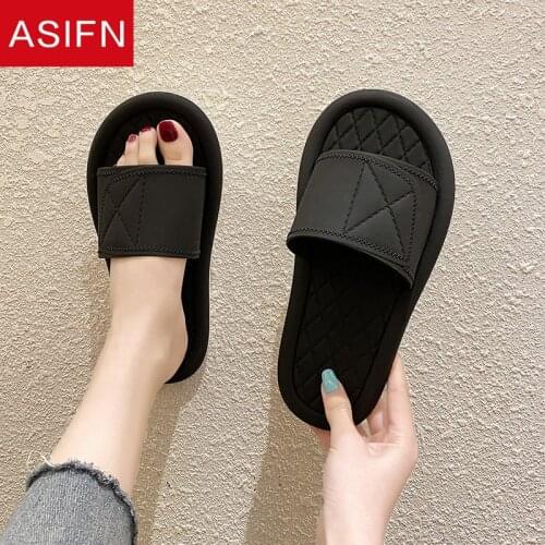ASIFN Summer Women Indoor Slippers Floor Flat Shoes Indoor Eva Flip Flops Female Non-slip Bathroom Home Zapatillas De Hombre