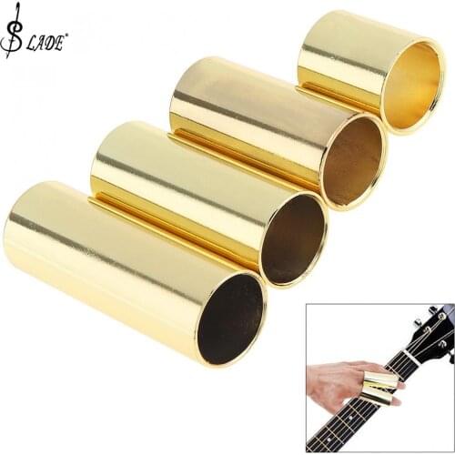 Slade 4pcs Gold Plated Steel Guitar Slide 28mm 51mm 60mm 70mm Electronic Guitar Smooth Edge Slider