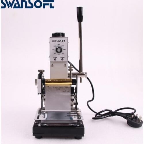 SWANSOFT High quality PVC card hot foil stamping machine Gilding Press Machine WT-90AS
