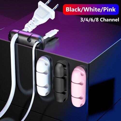 Smart USB Wire Organizer Cable Winder Silicone Flexible Cord Management Cable Holder Clips For Mouse Headphone Earphone Network