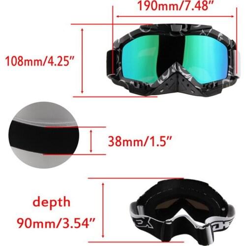Windproof Glasses UV Protection Reflective Lens Ski Goggles Dustproof Snow Glasses Men Motocross Riot Control Goggles Downhill