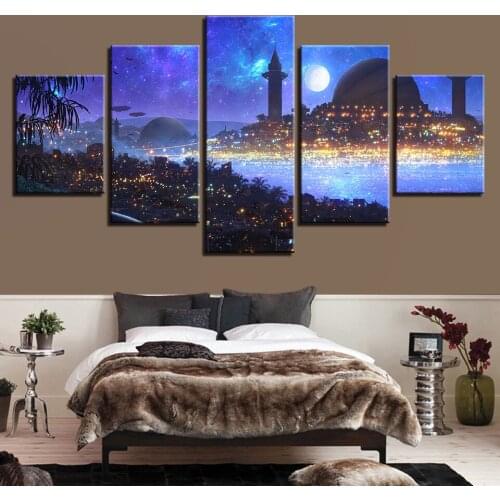 World Famous Architecture Beauty HD Five Wall Painting Decorative Painting Anime Posters Wall Decor Anime Decor Room Decor