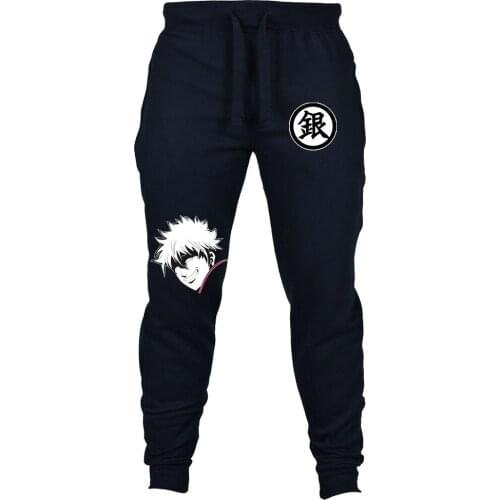 Japan anime Gintama Sweatpants Drawstring Cotton Fitness Pants Elastic Lounge Trousers Fashion pants