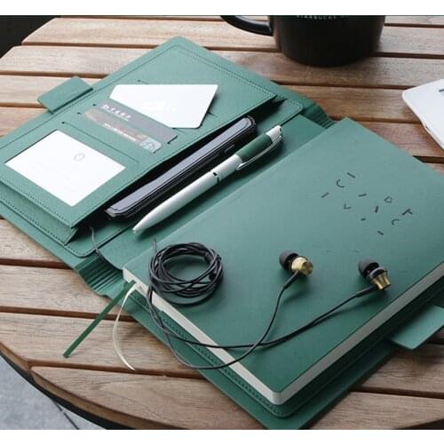 Business affairs High-grade Meeting Leather surface thickening office Notebook fashion Simplicity planner Agenda Gift Diary 2021