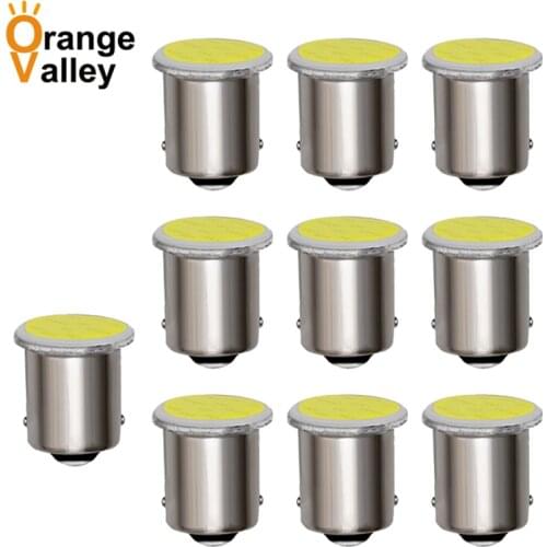 10Pcs 1156 BA15s P21W Car Auto Bulb R5W R10W Brake Light Source Lamp Turn Sig 7506 1157 BAY15D COB LED 12814 13814