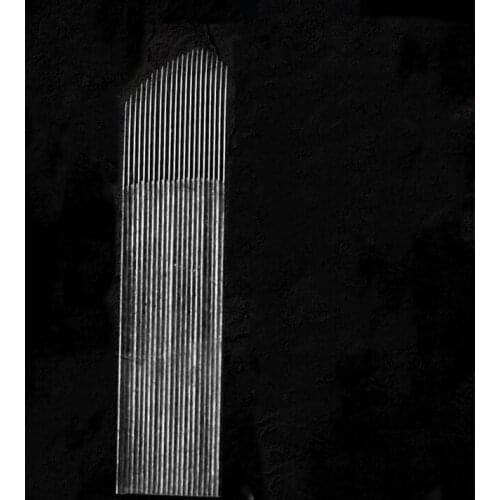 100pcs Inverted Triangle 21 Tattoo Needles 5/16 Pins Microblading Blades for Permanent Makeup Manual Pen Microblade