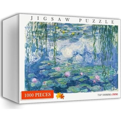 1000 Pieces Wooden Jigsaw Puzzle Toys Oil Painting Art Adults Puzzles DIY Assembly 1000 Pieces Jigsaw Puzzles Kids Games Toys