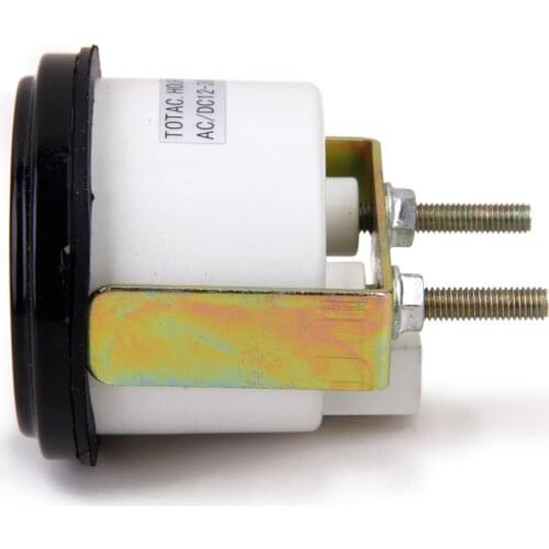 12-36V DC / AC Quartz Hour Meter Gauge for Boat Car Truck Engine Black