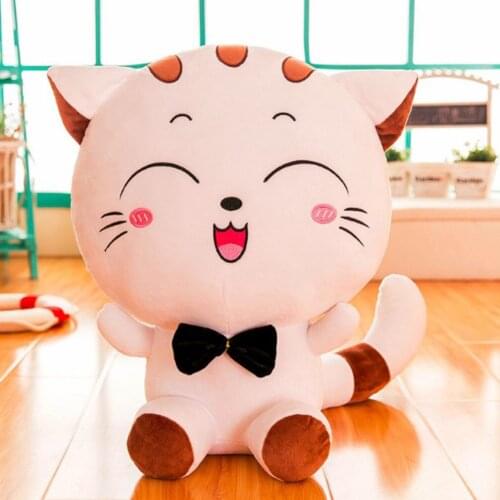 20CM Cute Kawaii Cat with Bow Plush Dolls Toys Gift Stuffed Soft Doll Cushion Sofa Pillow Gifts Xmas Gift Party Decor