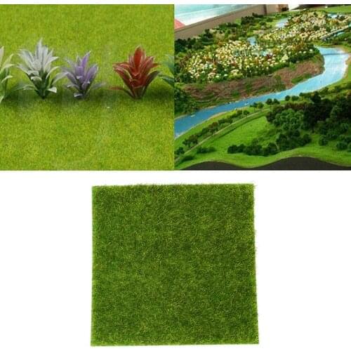 3PCS DIY Artificial Grass Floor Carpet 15*15cm Fairy Garden Simulation Grass Plant Micro Landscape Lawn Grass Mat Garden Decor