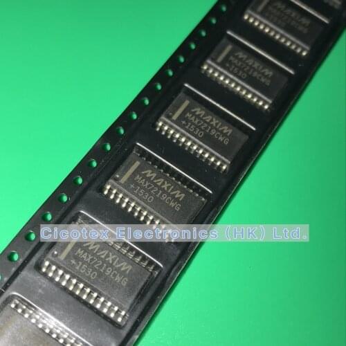 5pcs/lot MAX7219CWG SOP24 MAX 7219 CWG IC DRIVER LED DISP 8DGT 24-SOIC MAX7219CWG+T