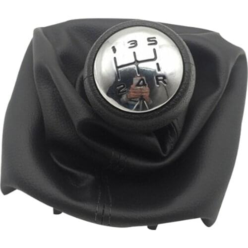 5 Speed Gear Shift Knob with Collars Gear Shift Lever Dust Anti-dust Cover For Peugeot 307