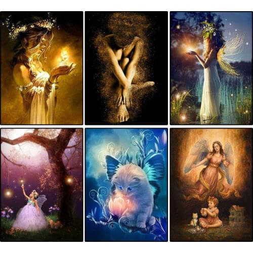5d Diamond Painting Accessories Fantasy Light Goddess Angel Picture Home Decor Full Drill Square Diamond Mosaic Embroidery Art
