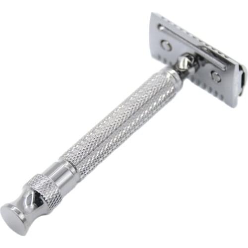 Yaqi Chrome Color Knurled 3pcs Safety Razor
