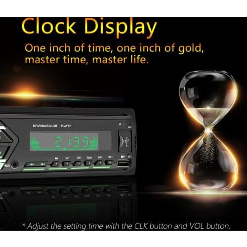 Bluetooth Car Stereo Hands-Free Calling Built-in Microphone AM/FM USB Port