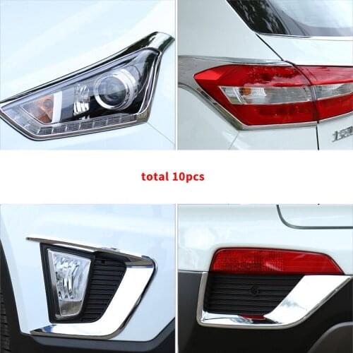 For Hyundai Creta Headlamp Taillight decoration frame Front rear fog lamp decorative frame