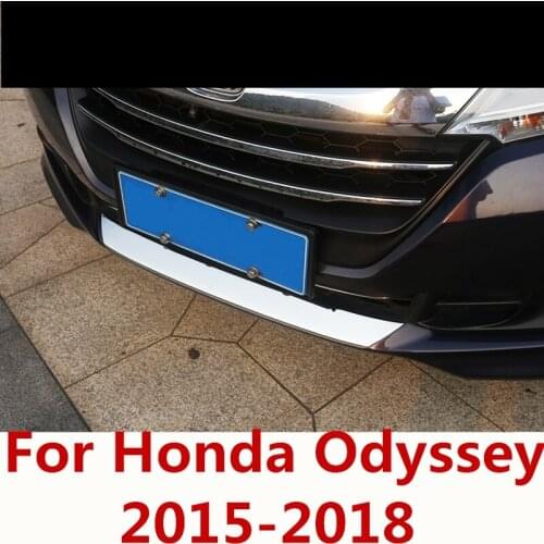 For Honda Odyssey 2015-2018 Stainless Steel Front Bumper Skid Protector Guard Plate Cover Trims 1pcs Car Exterior decoration