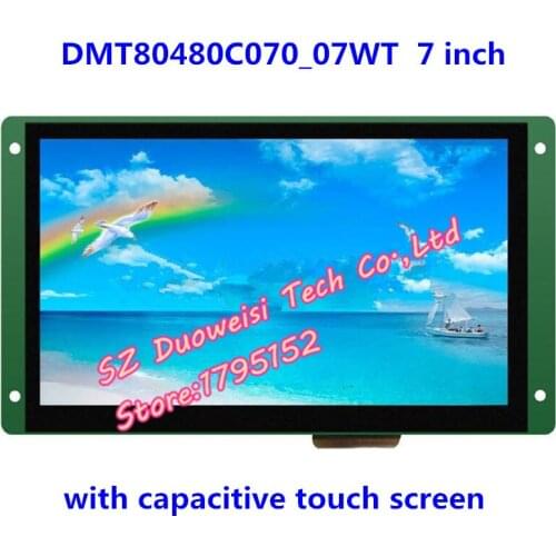 DMT80480C070_07WT Voice Serial capacitive touch screen 7" screen configuration interference splash water