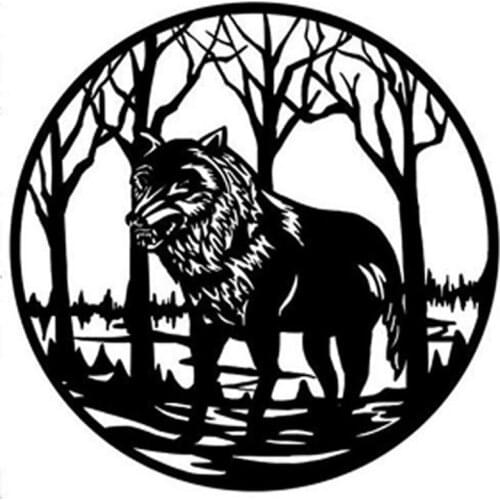 Wolf Head Wall Art Decoration Animal Nordic Style Black White Canvas Painting Print Home Room Decora Black Metal Pendant Decora