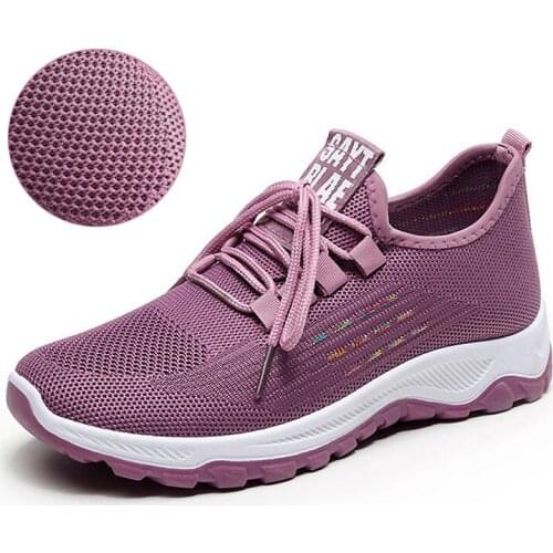 Women Sneakers Mesh Vulcanized Shoes Spring Ladies Casual Flats Sneaker Female New Fashion Comfort Light Knitting Shoes 2021 New