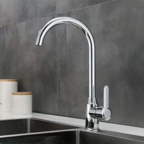 304 Stainless Steel Kitchen Faucet Hot & Cold Water 360 Rotate Chrome Mixer Faucet for Kitchen Torneira Cozinha