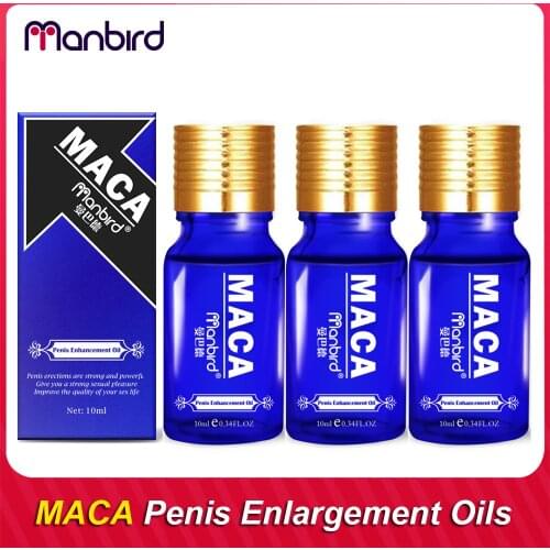 Manbird MACA Penis Enlargement Oil increase growth Big Dick Erection Enhance Health Care Bigger Enlarger Essential Massage oil