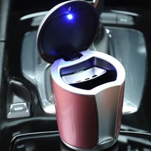 Mercedes-Benz flame retardant creative car ashtray with LED light auto parts glow