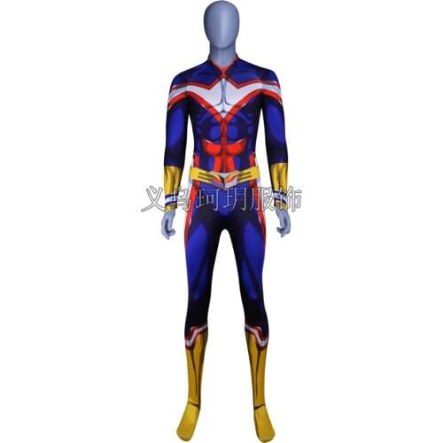 My Hero Academia All Might Cosplay Costume Boku no Hero Academia 3D Print Lycra Ladys Zentai Bodysuit Man women cospay dress